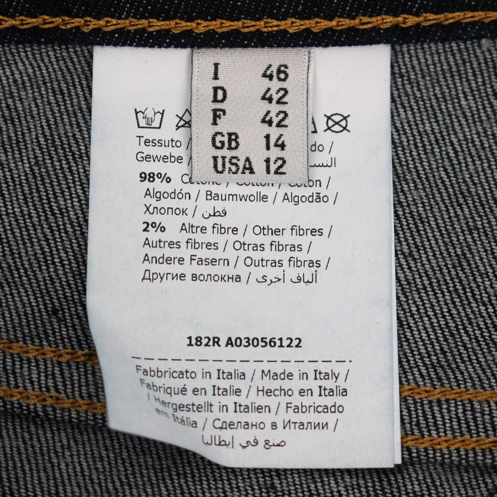 Boutique Moschino Dark Blue Wash Denim Jeans Star Pocket Gold Star Button 42 - Picture 8 of 10